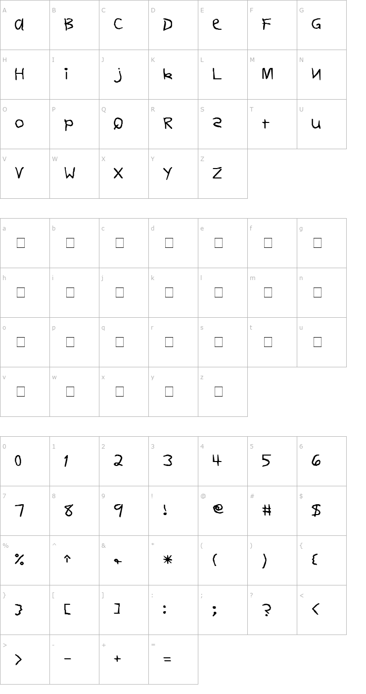 Character Map First Grade Display Caps SSi Font