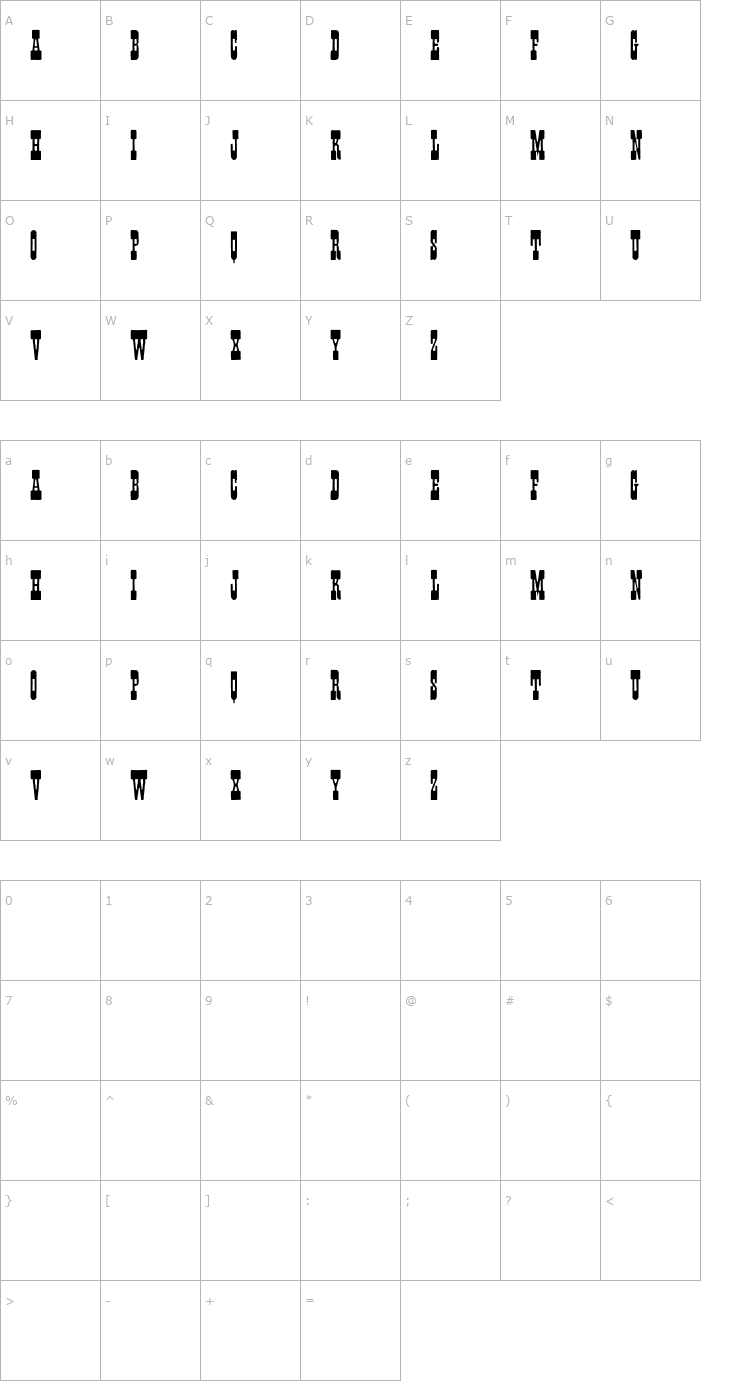 Character Map Fisticuffs Font