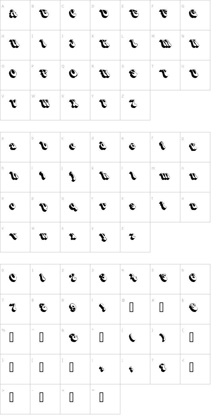 Character Map FlashbackExtended Font