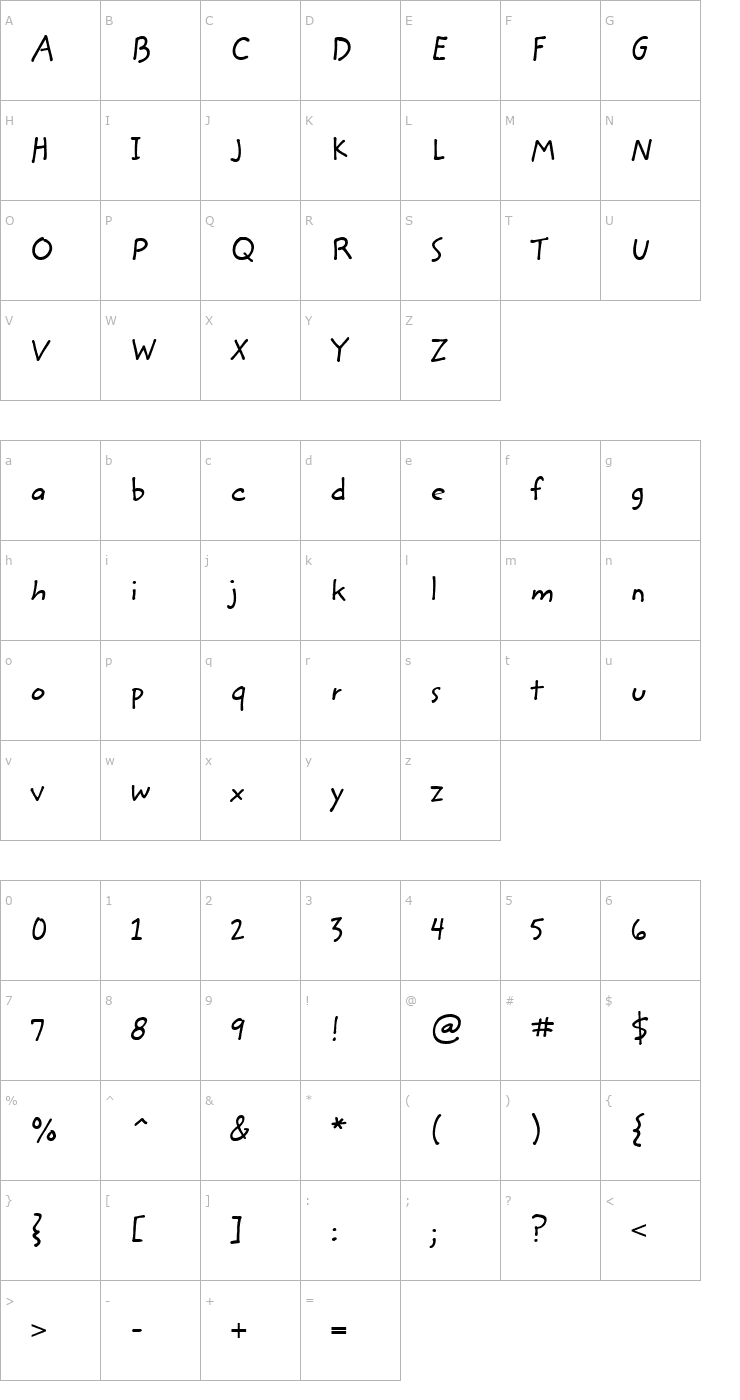 Character Map Flik Font