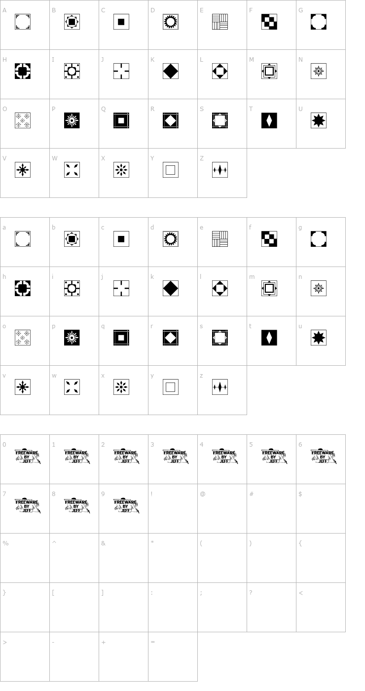 Character Map Floor Tile Patterns, Pt. 2 JL Font