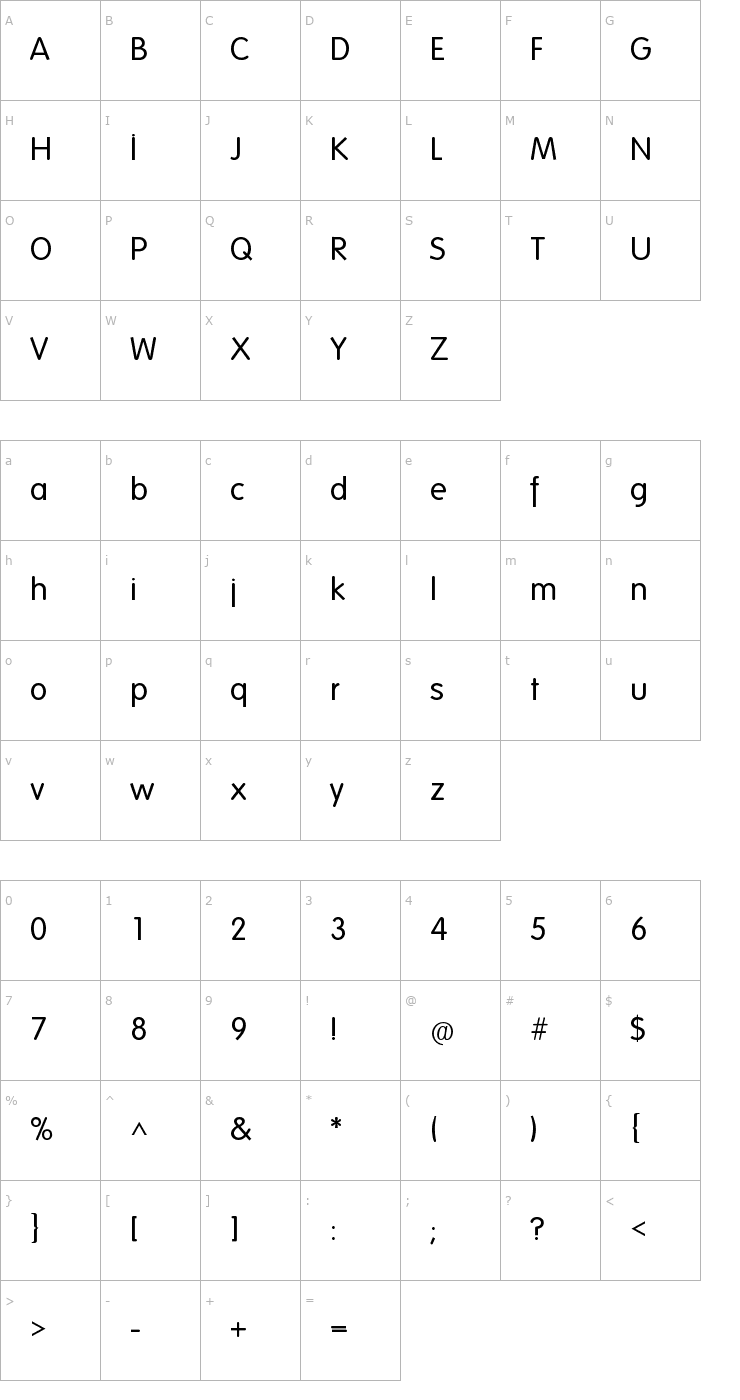 Character Map Folks-Normal Font