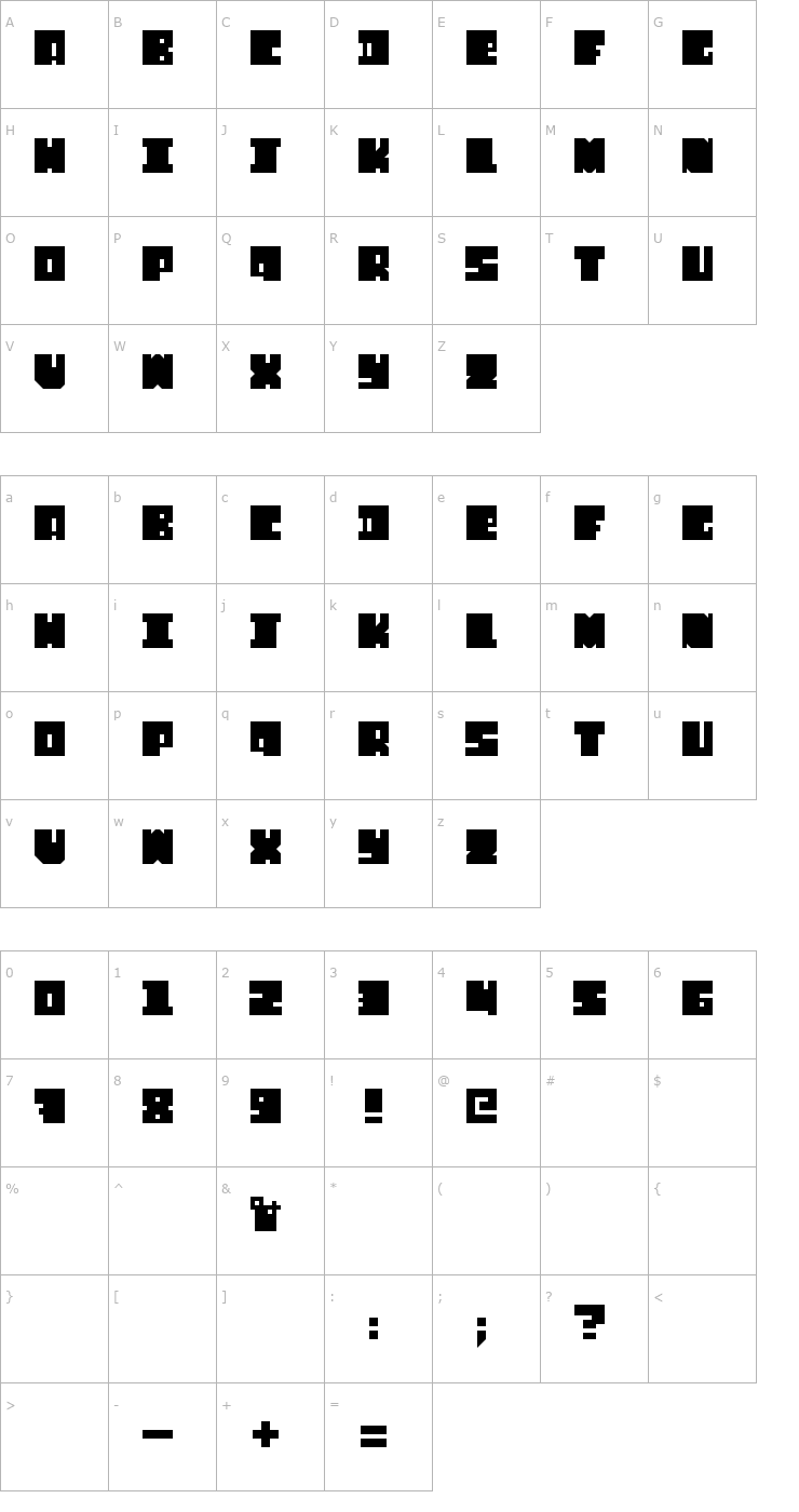 Character Map FontSlip Font
