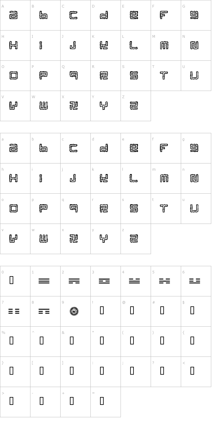 Character Map Format Font