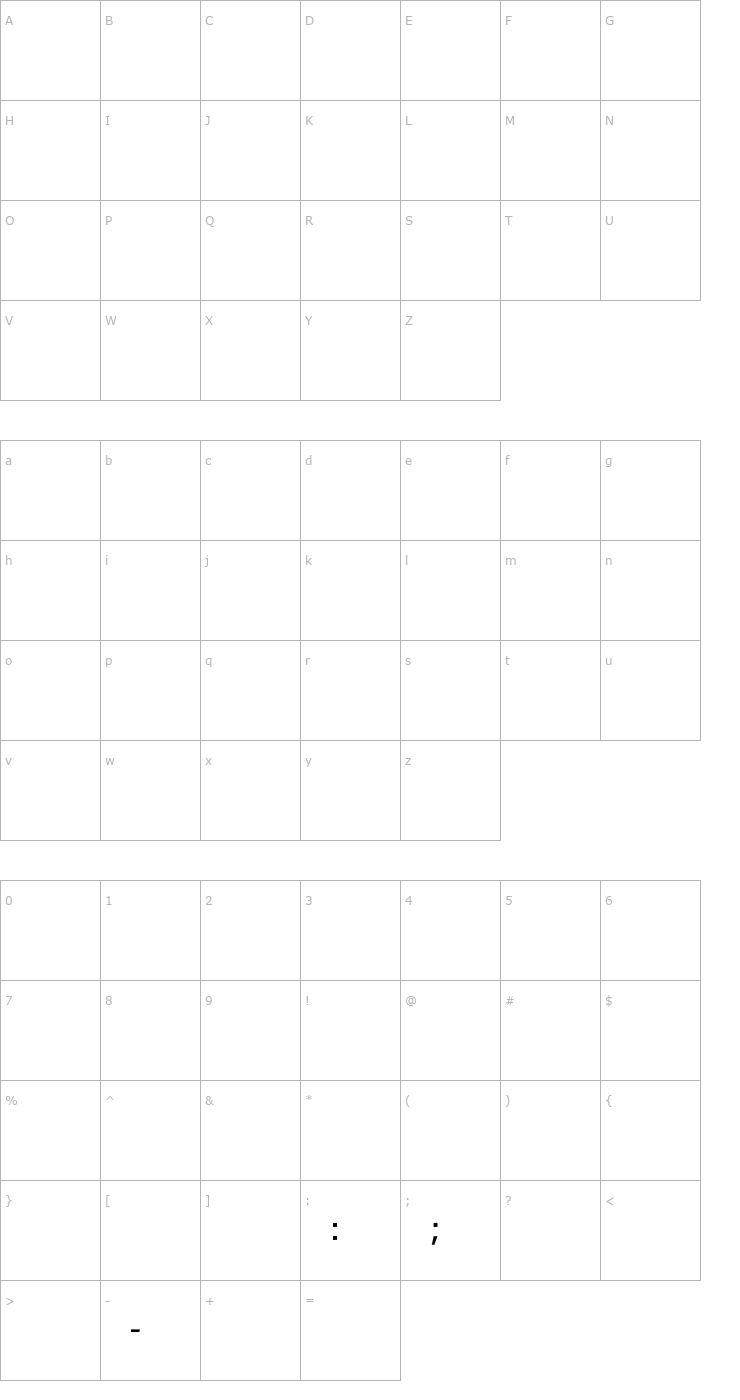 Character Map Formata-RegularExpert Font