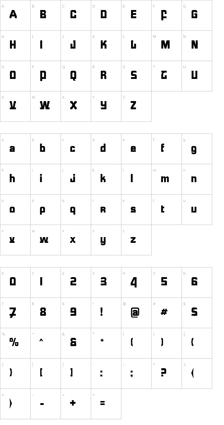 Character Map Formula R Font