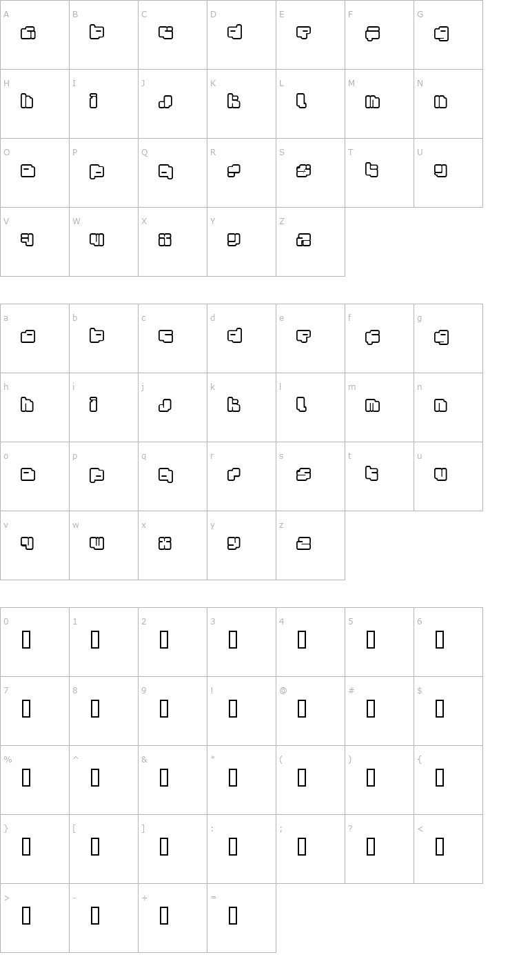 Character Map Foton Torpedo Font