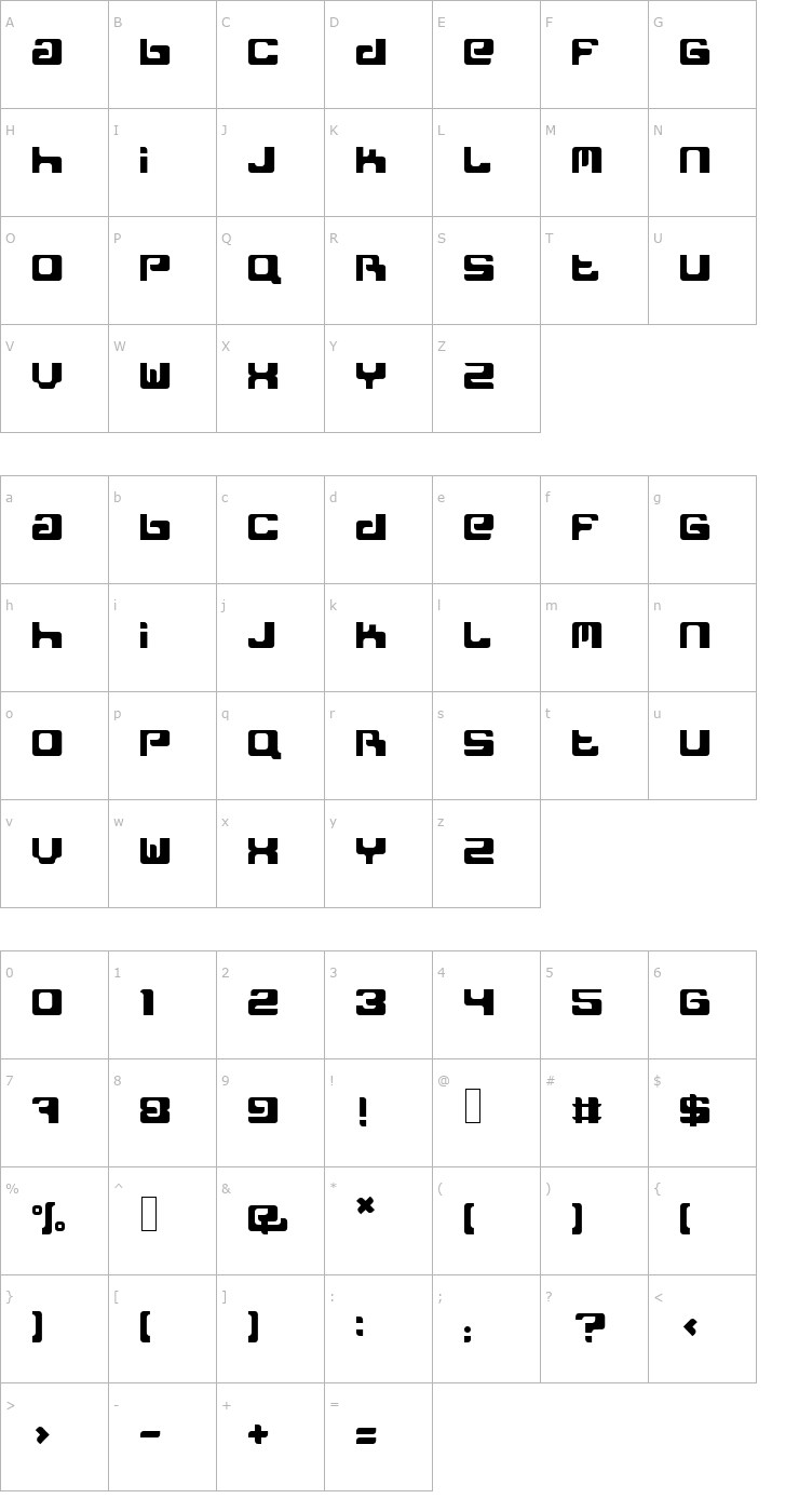 Character Map Freak Font