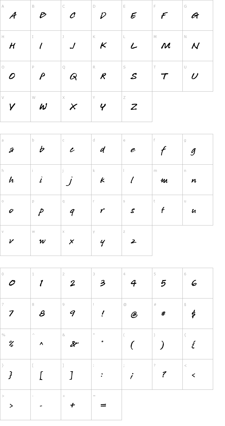 Character Map Freely Font