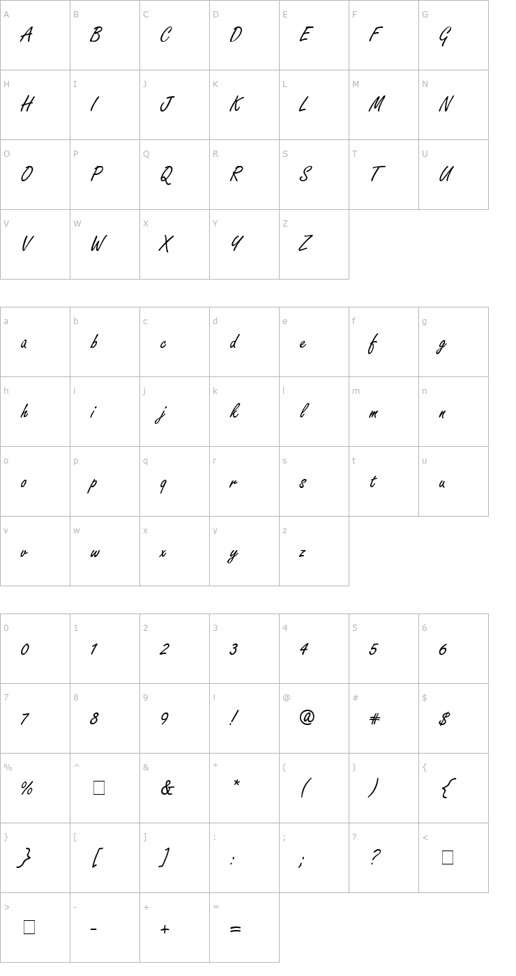 Character Map Freeport Font