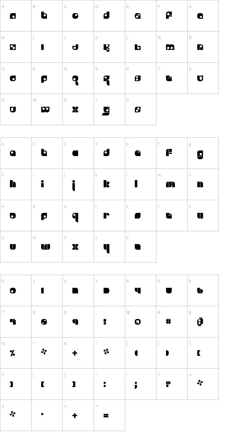 Character Map Freestyle Font