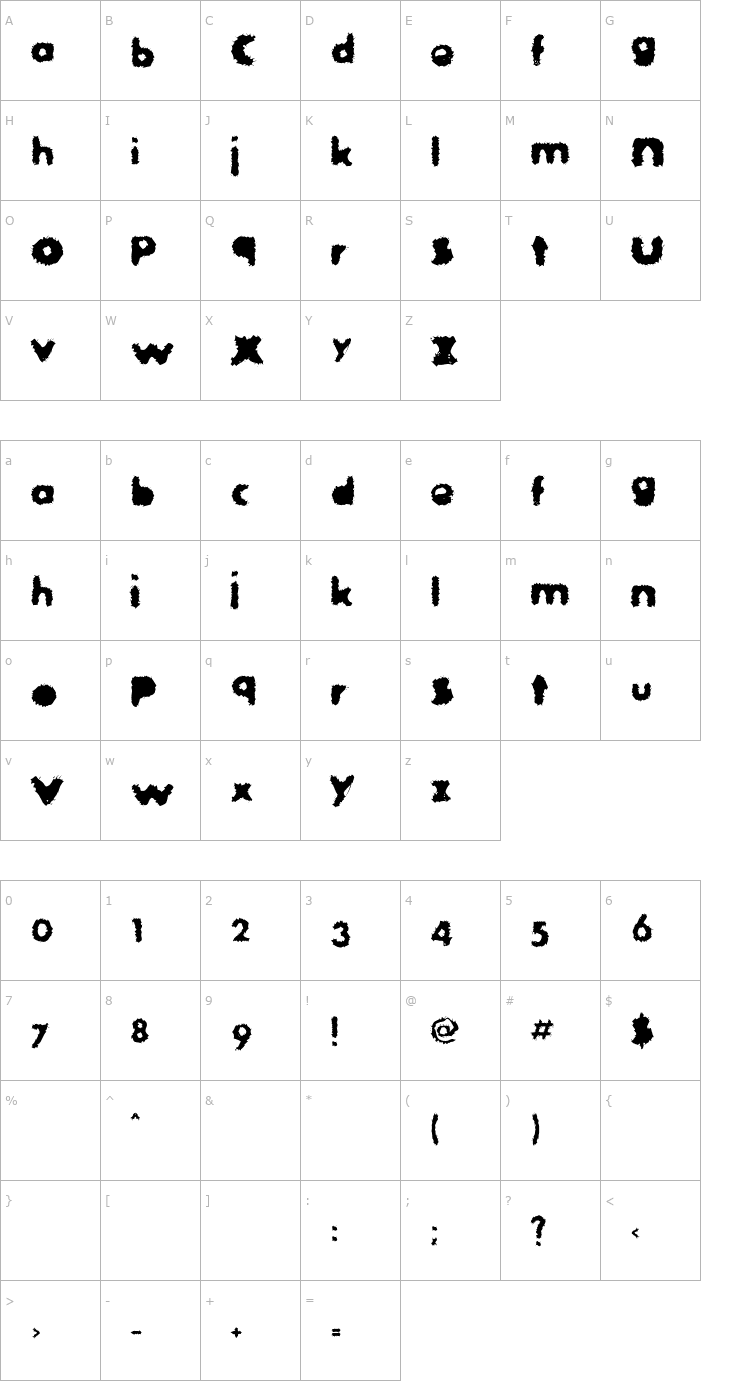 Character Map Freysk Font