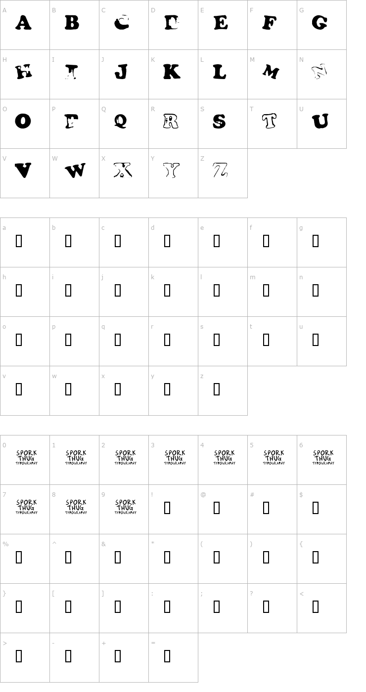 Character Map Fridge Magnets Font