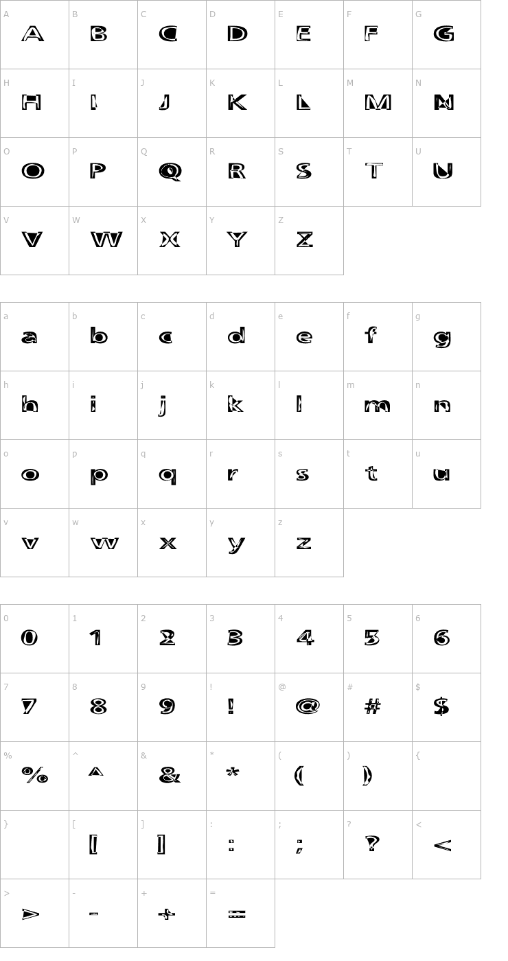 Character Map FruitbasketUpset OTF Font