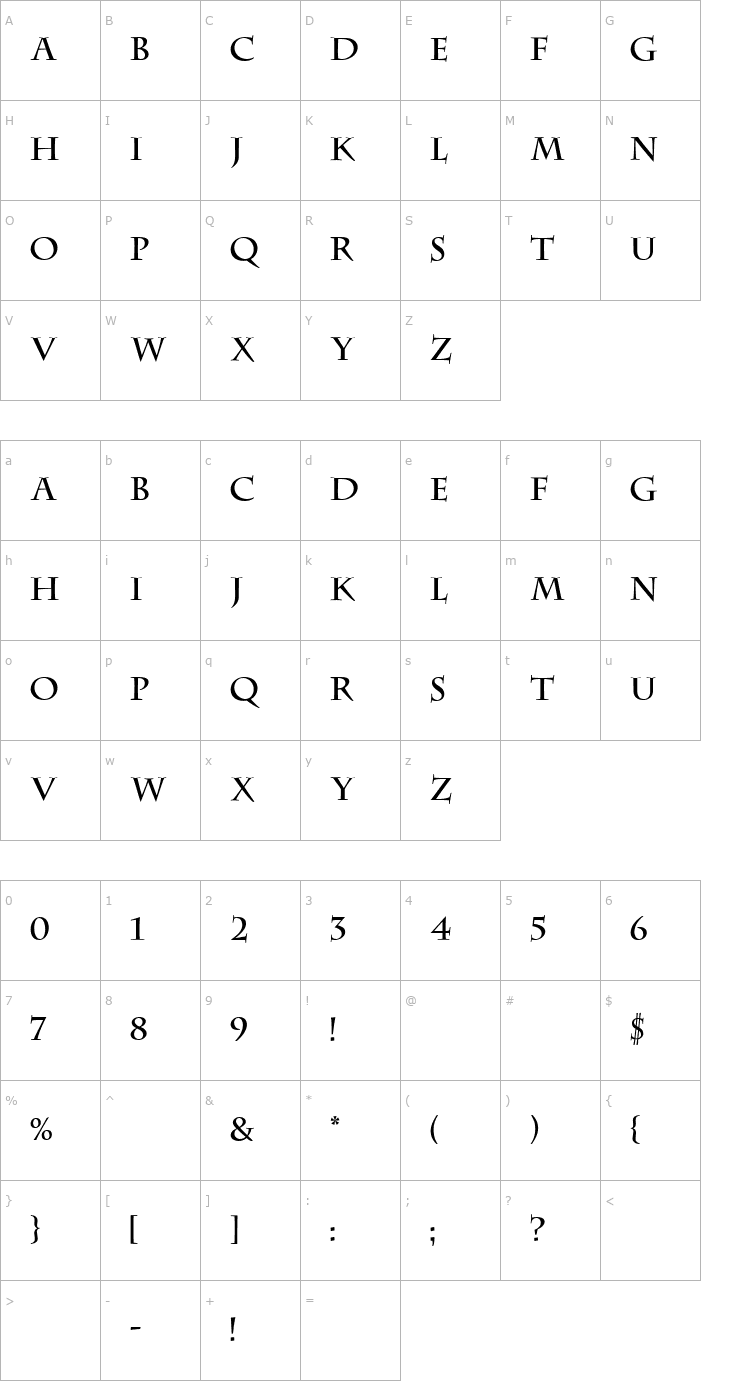 Character Map ft23 Font
