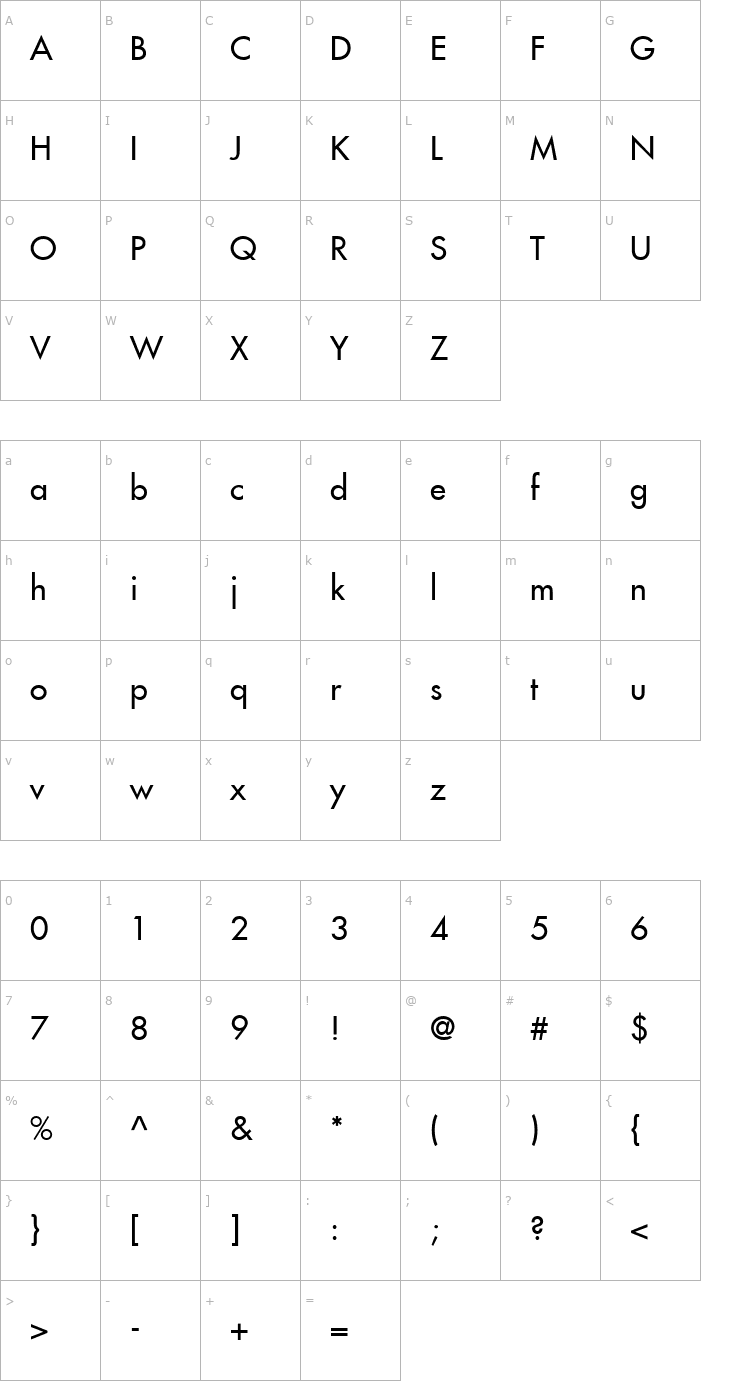 Character Map Fujiyama2 Plain Font
