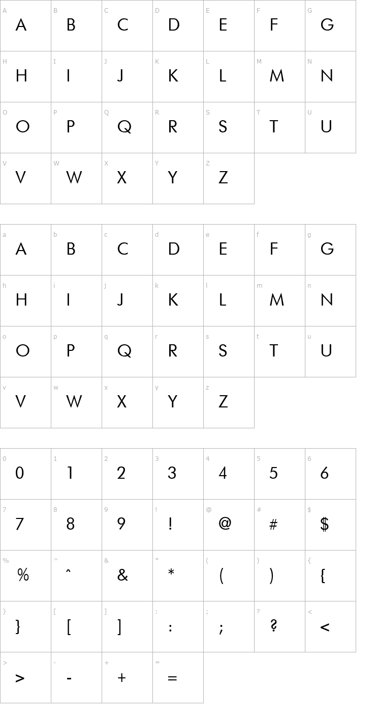 Character Map FultonCaps Font