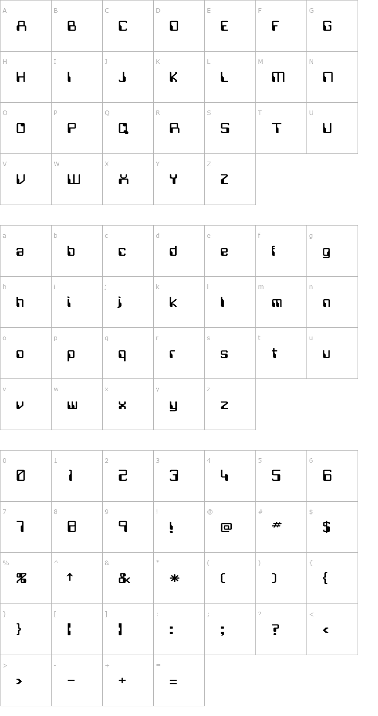 Character Map Future Wd Font