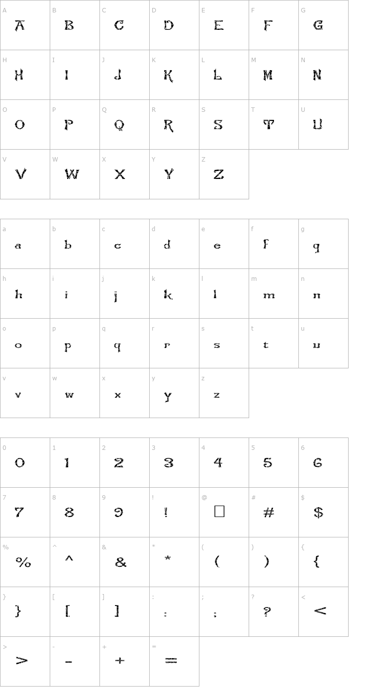 Character Map FZ JAZZY 21 CRACKED EX Font