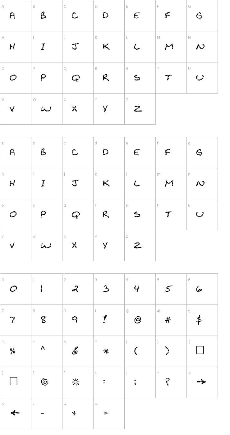 Character Map FZ JAZZY 29 CRACKED Font