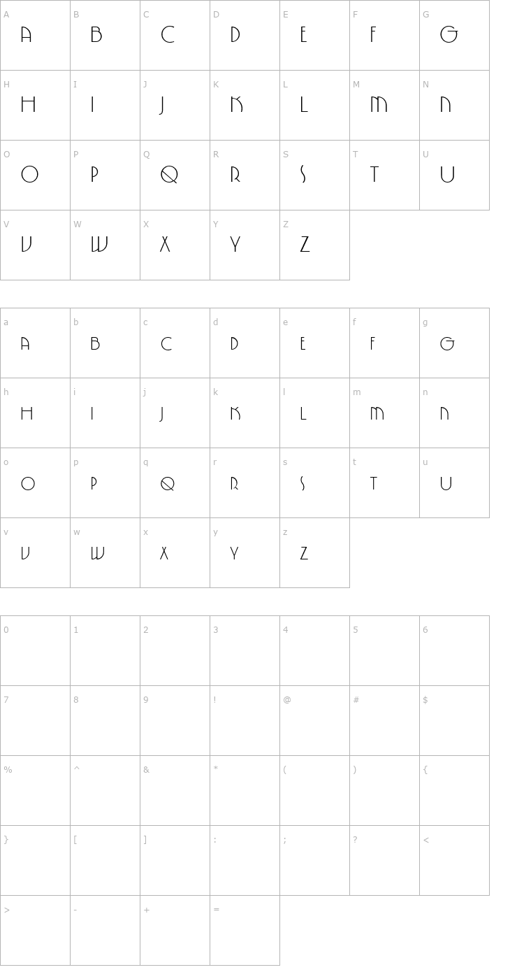 Character Map FZ JAZZY 5 Font