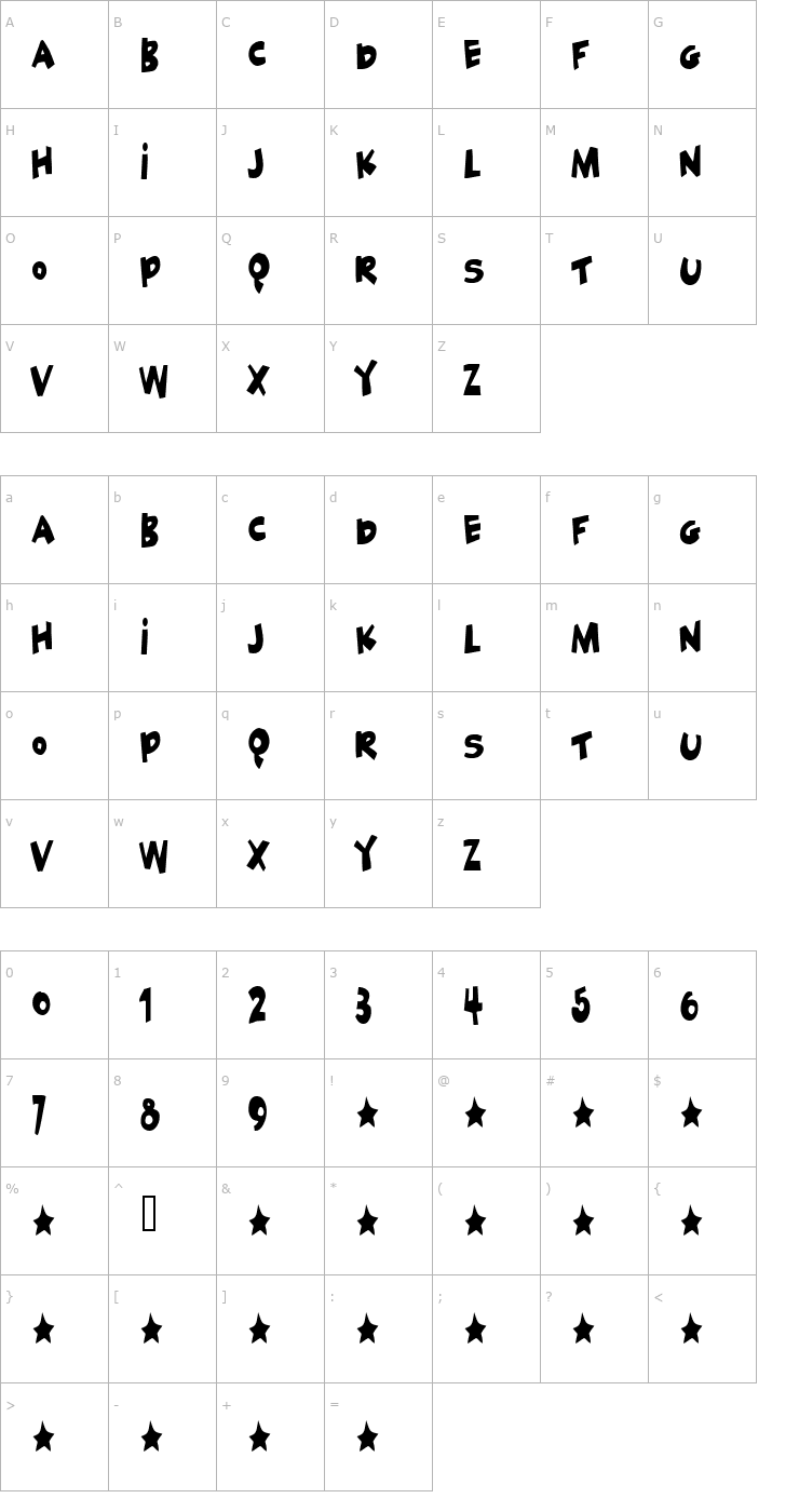 Character Map Geek a byte Font