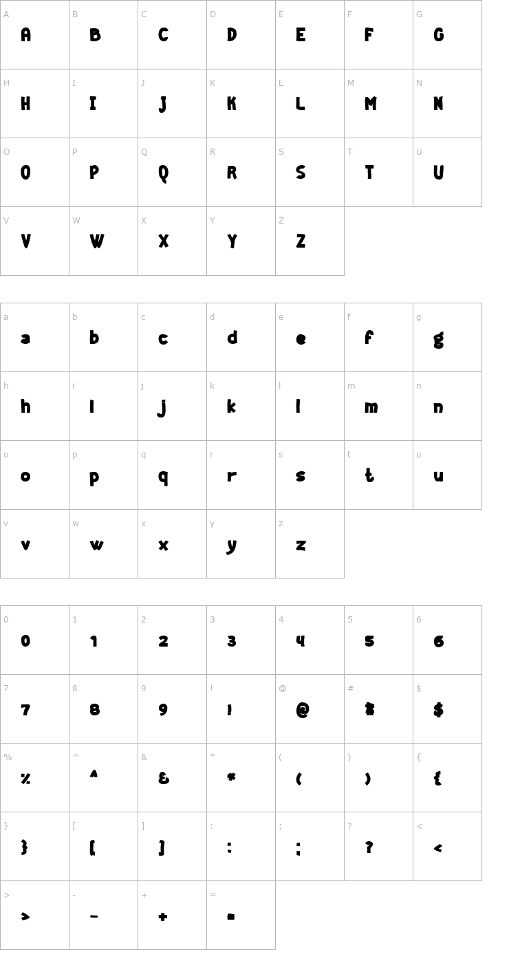 Character Map Geeker Bold Font