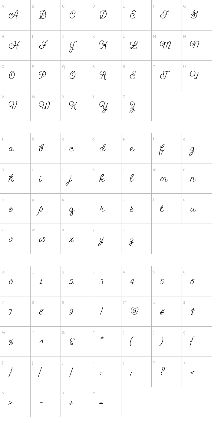 Character Map GeeohHmkBold Font