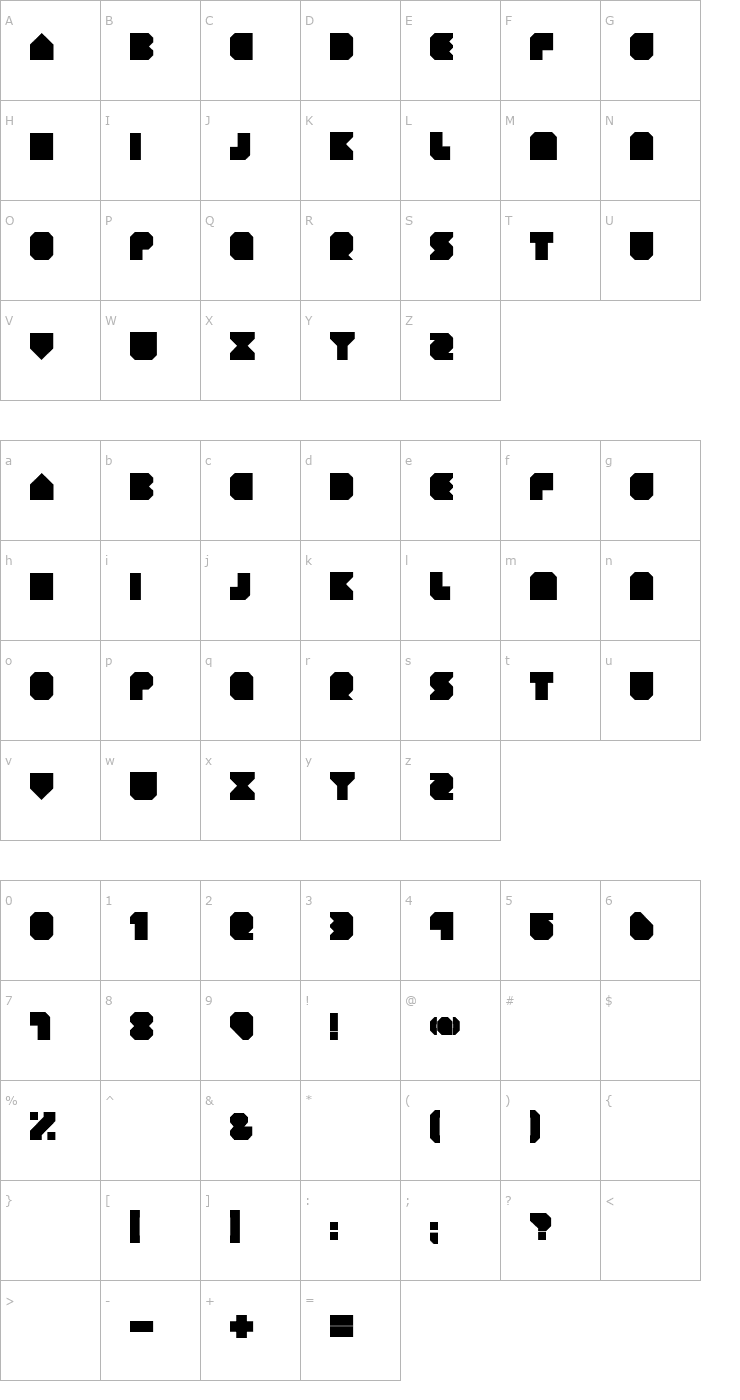 Character Map Geist Knt Font