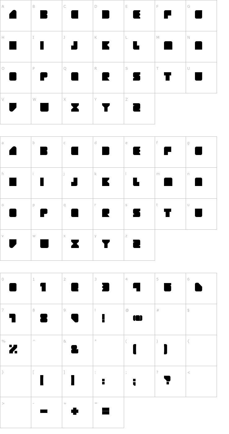 Character Map Geist Rnd Font