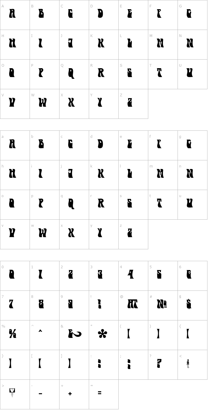 Character Map Genie Font