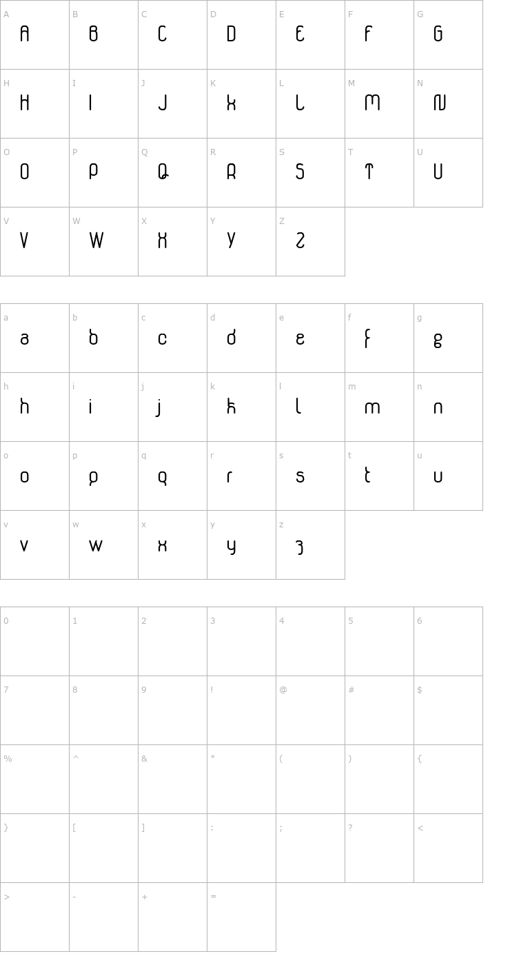 Character Map Genikas Font