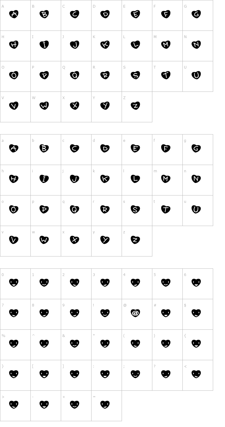 Character Map Get the Message Font