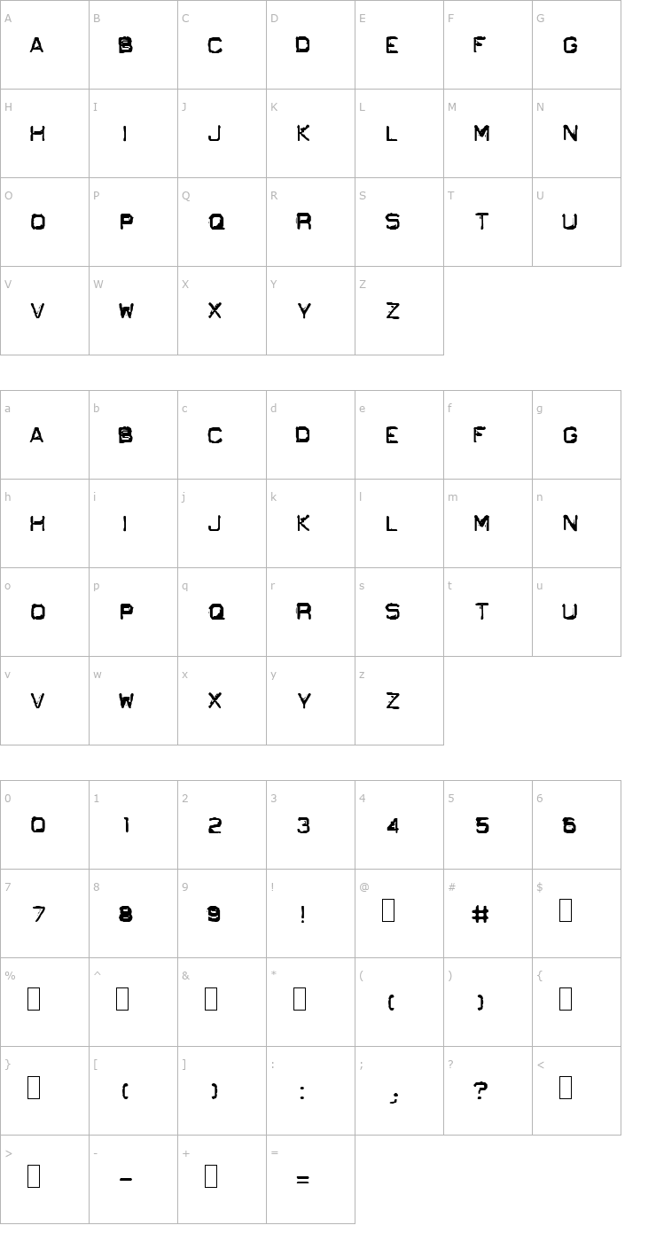 Character Map GF Ordner Inverted Font