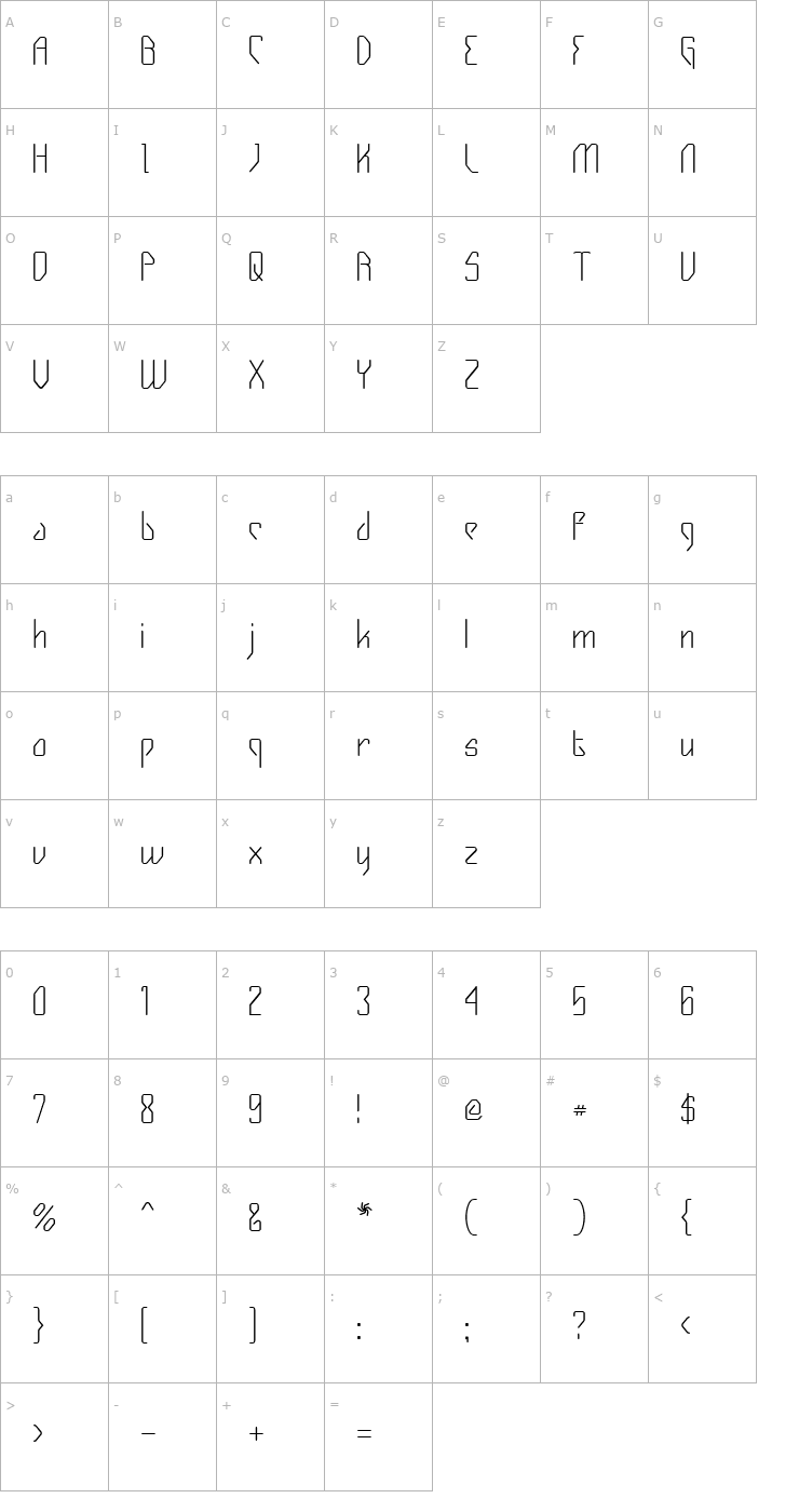 Character Map Gizmo Font