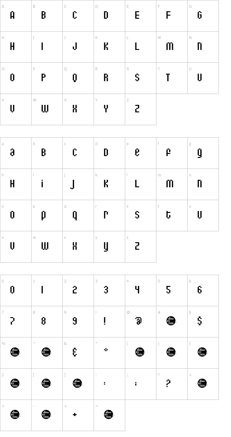 Character Map GoGo Font