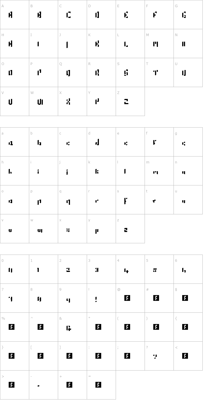 Character Map Gold Font