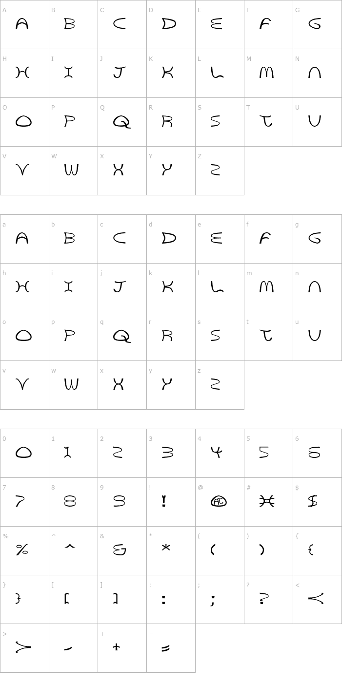 Character Map Golden Arches Bold Font