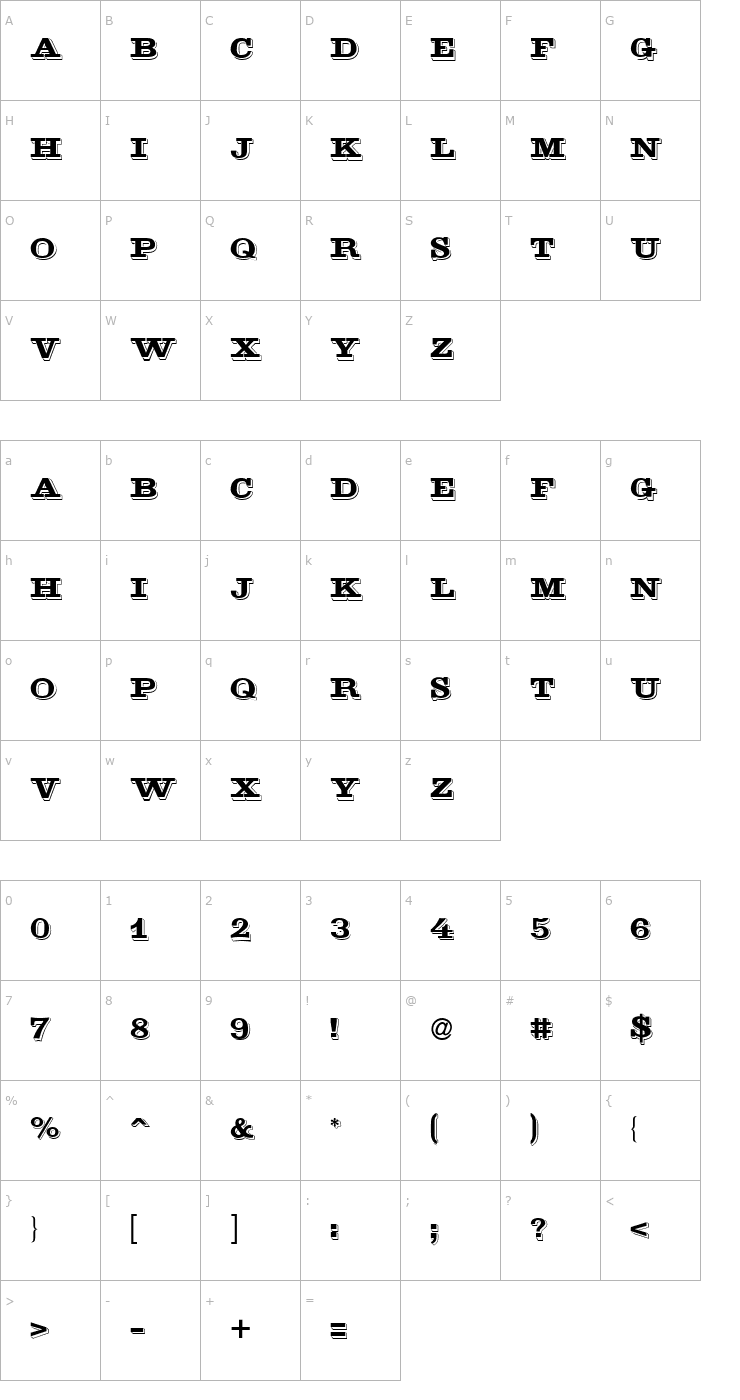 Character Map GoldMine Font
