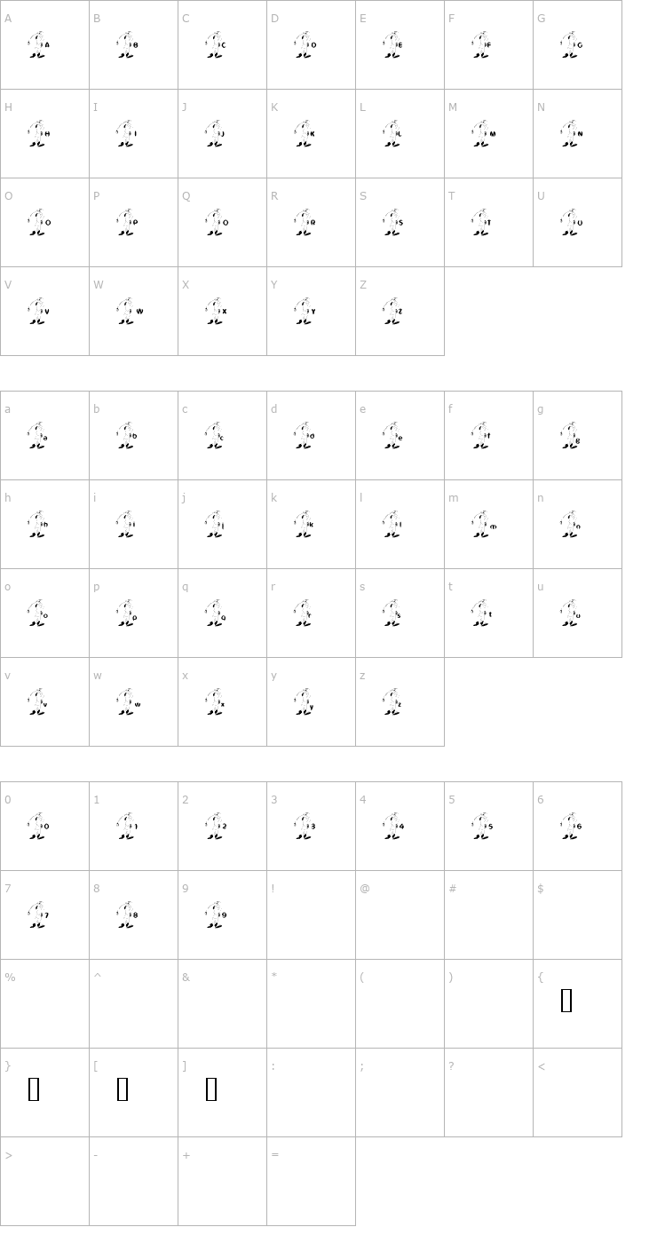 Character Map GolfStroke Font