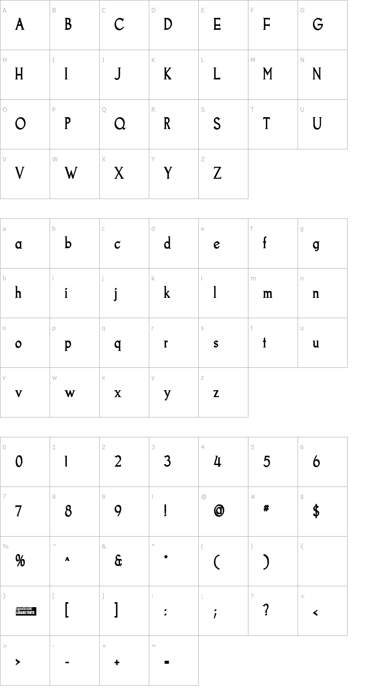 Character Map Goodfish Bold Font