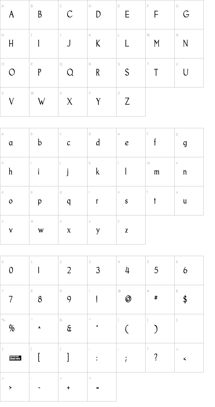 Character Map Goodfish Font