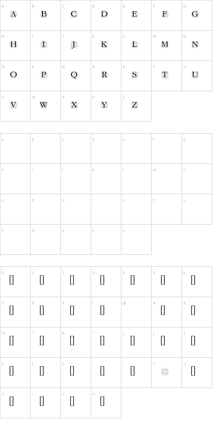 Character Map GrafRoundish Medium Font