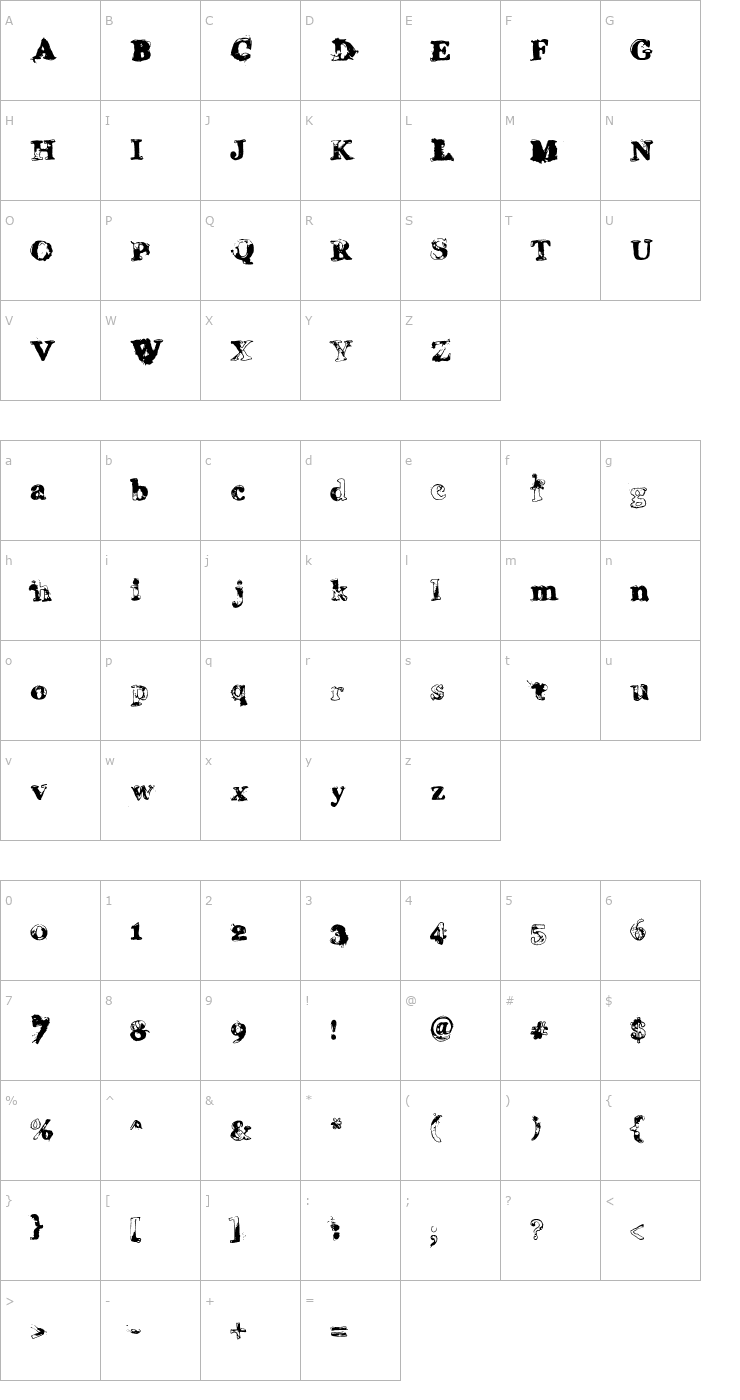 Character Map Grease Monkey Font