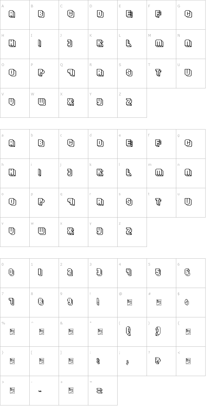 Character Map Habbo Font