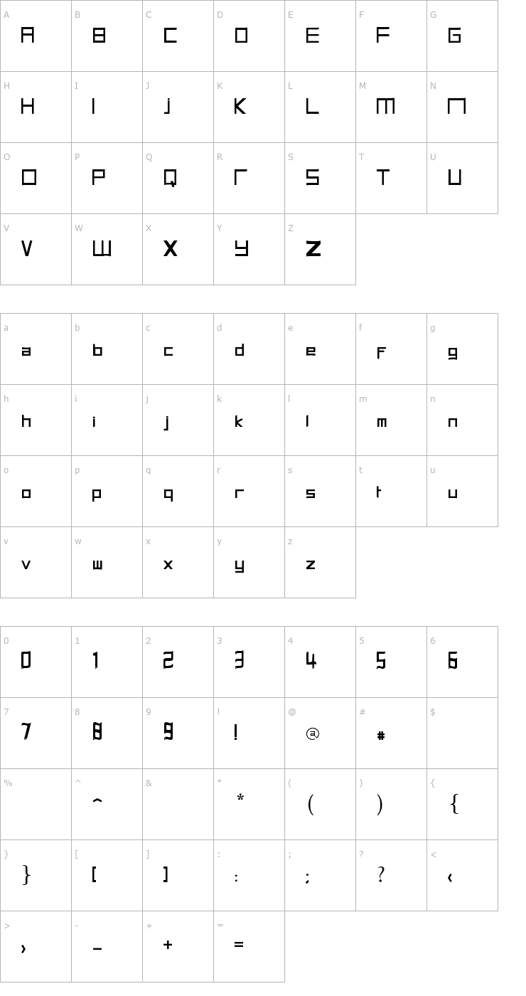 Character Map Halit's Font Font