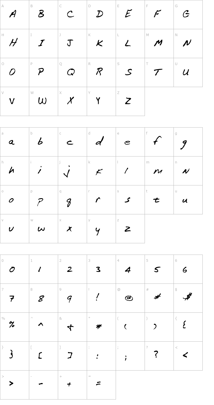 Character Map Hall Regular Font