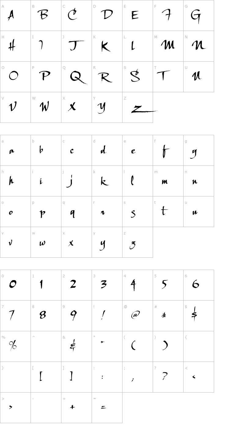 Character Map Halloween_ScriptanaREG Font