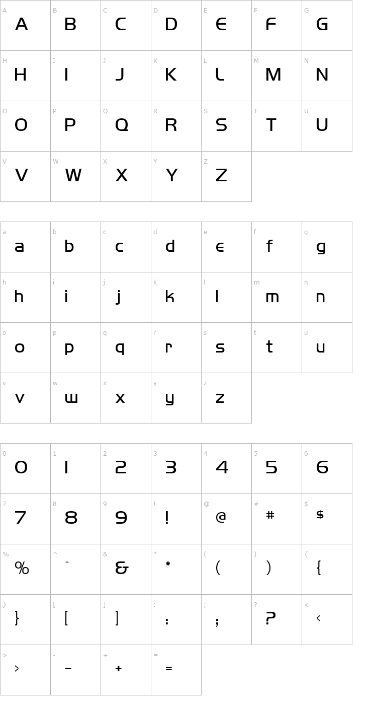 Character Map HancockParkLightLaser Park Light Laser112188 22734 PM Font