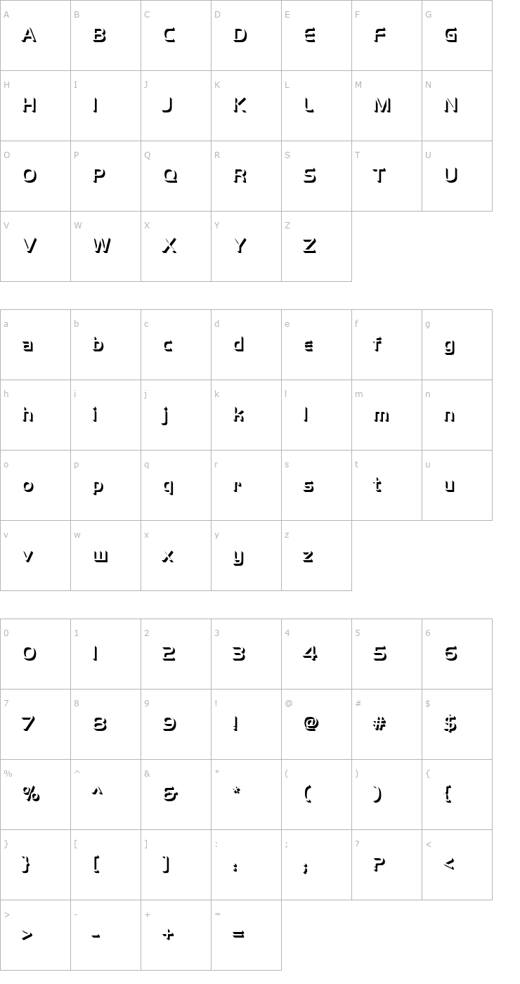 Handel Gothic Only Shadow D Light Font Free Fonts